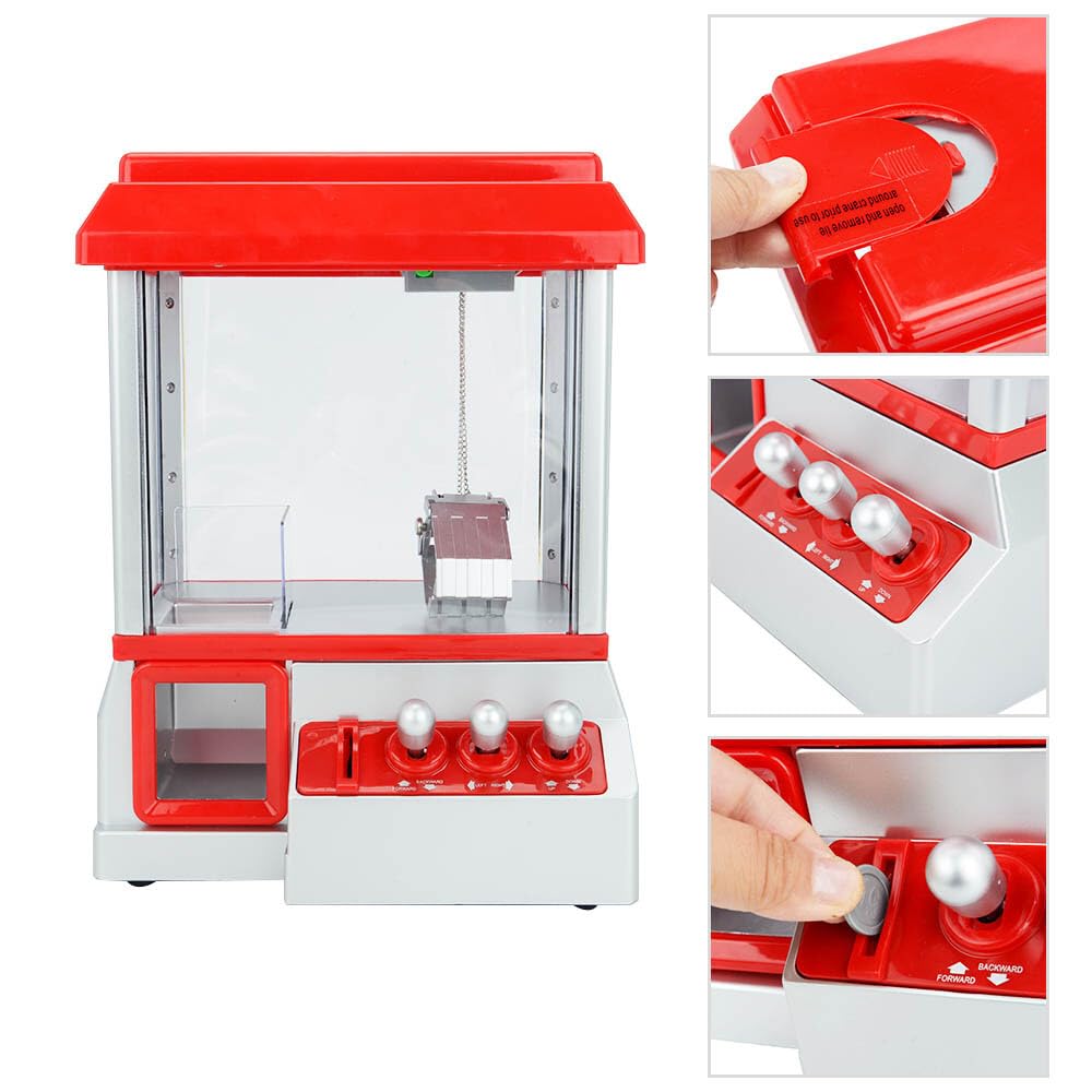 Retro Candy Grabber Süßigkeitenautomat – Die klassische Greifarm-Maschine für Zuhause (Rot)