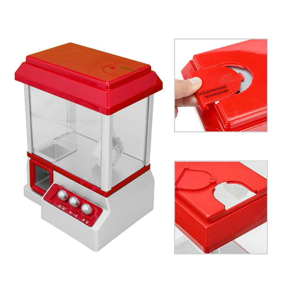 Retro Candy Grabber Süßigkeitenautomat – Die klassische Greifarm-Maschine für Zuhause (Rot)