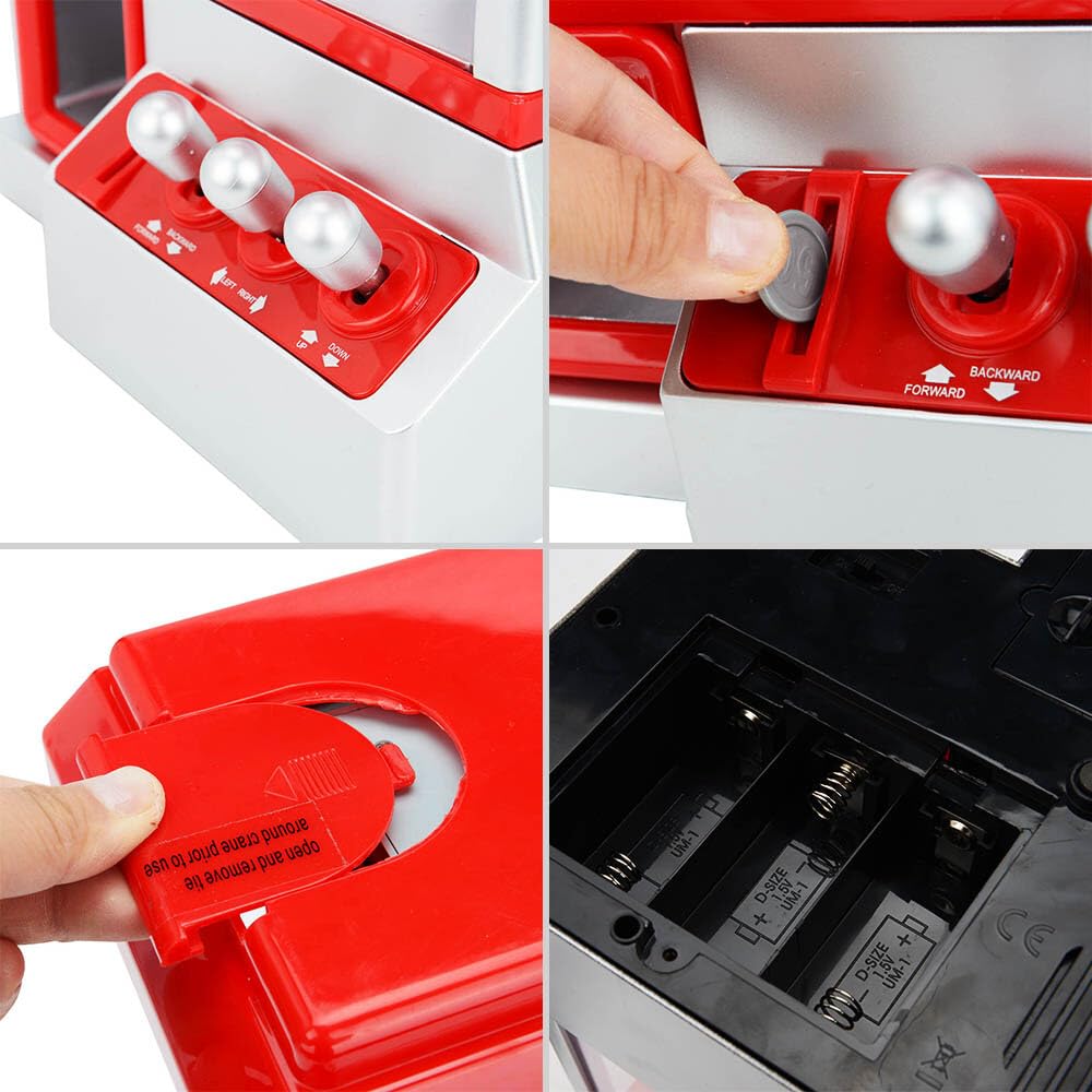 Retro Candy Grabber Süßigkeitenautomat – Die klassische Greifarm-Maschine für Zuhause (Rot)
