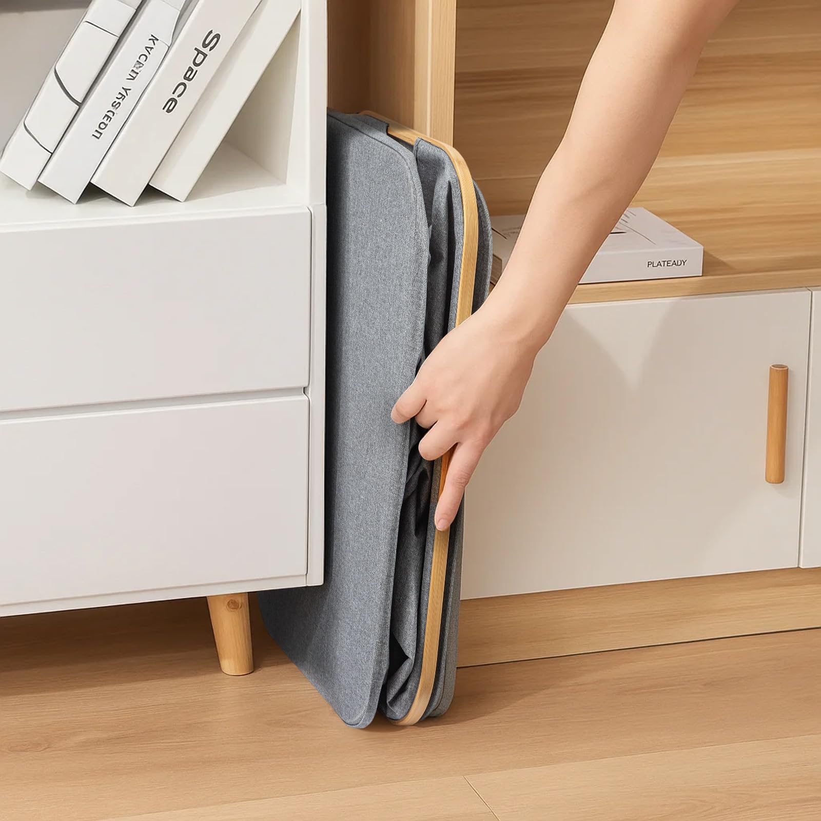 XXL Pfandflaschen-Sammelbehälter (140L) – Leergut-Organizer mit Deckel & herausnehmbarer Tasche (Grau)
